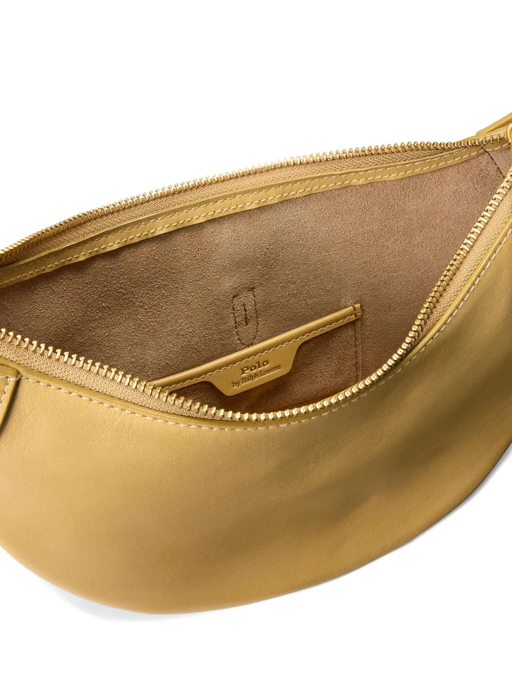 Polo Ralph Lauren Polo Id Leather Shoulder Bag In Neutral