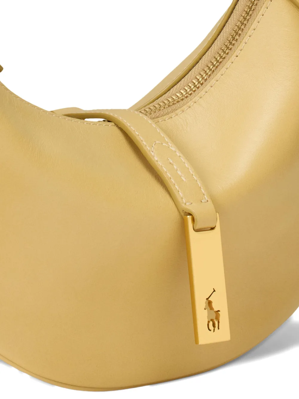 Polo Ralph Lauren Polo Id Leather Shoulder Bag In Neutral