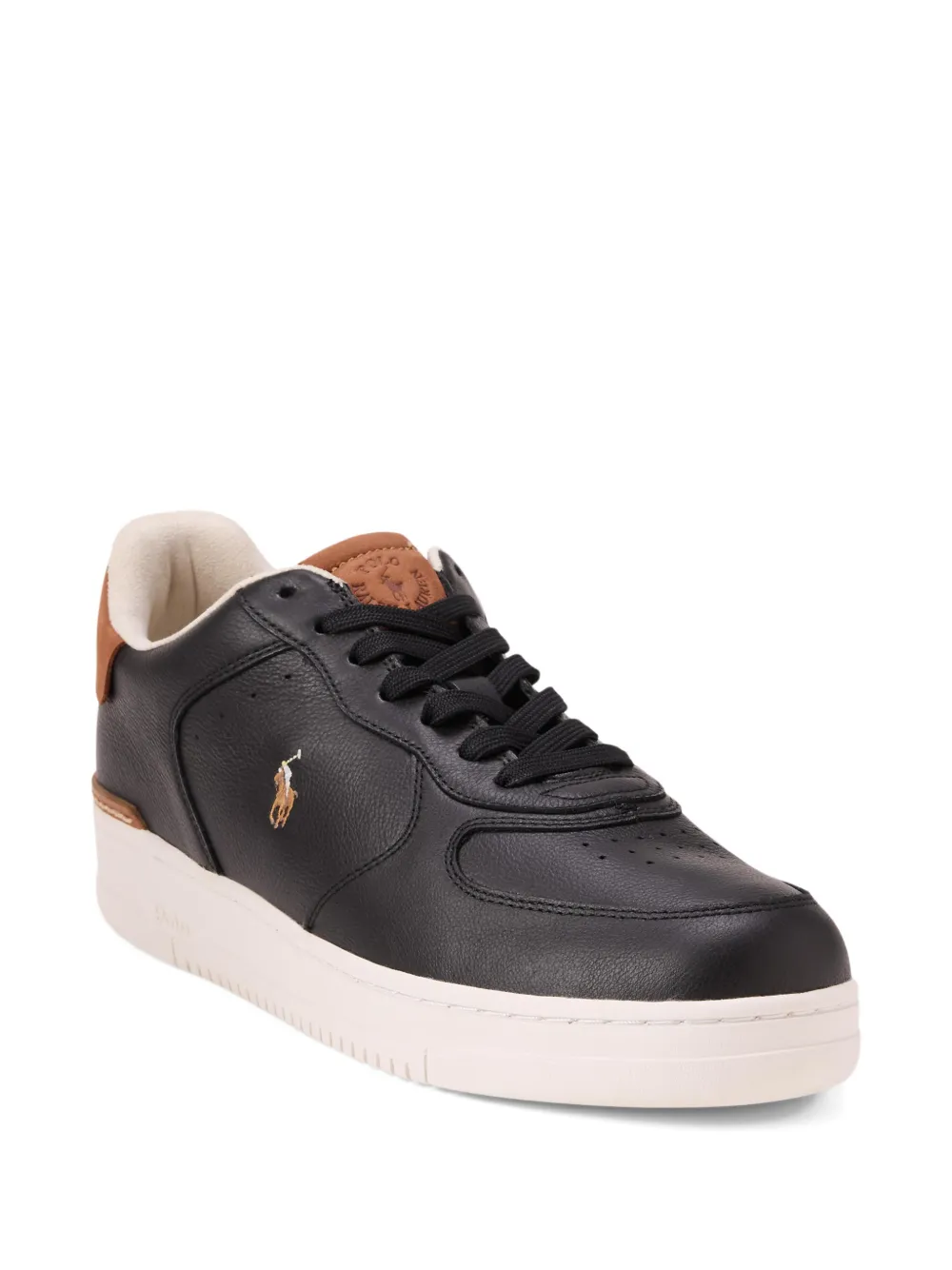 Polo Ralph Lauren Leren sneakers Zwart