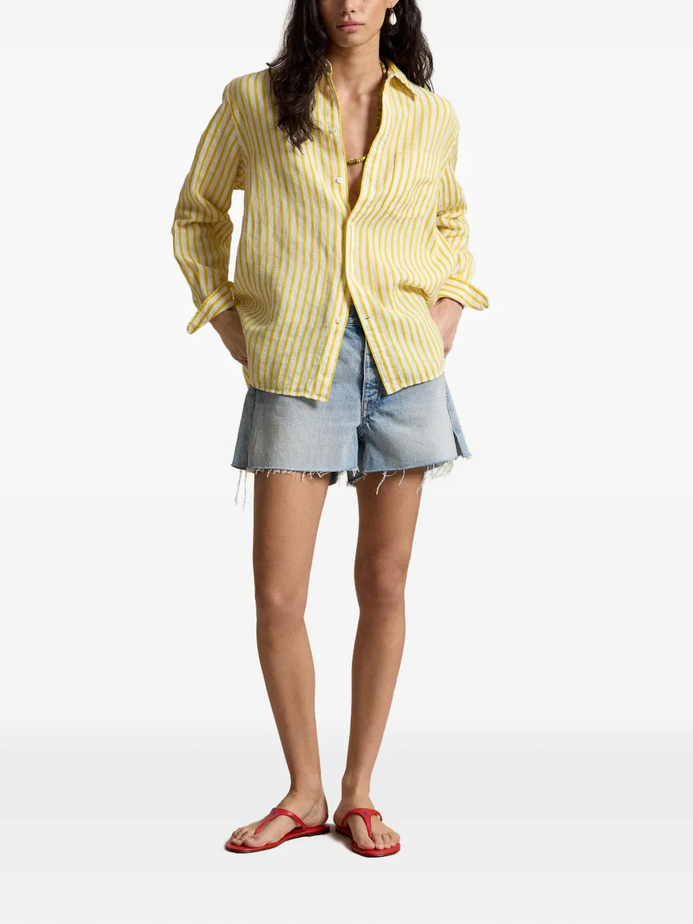  Polo Ralph Lauren Chemise à Rayures - Jaune 