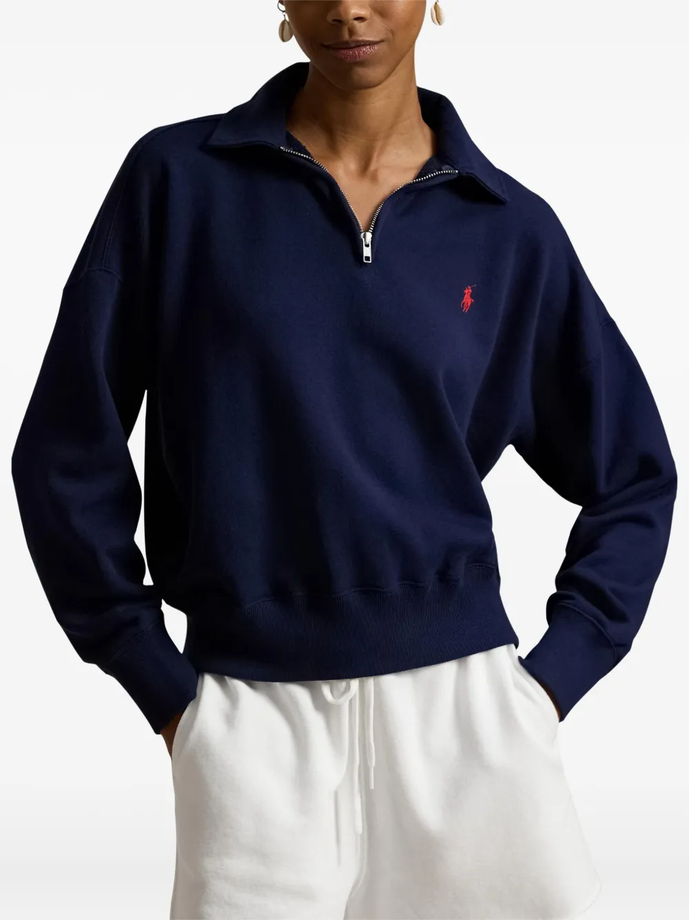 Polo Ralph Lauren Polo Pony-embroidered Sweatshirt In Blue