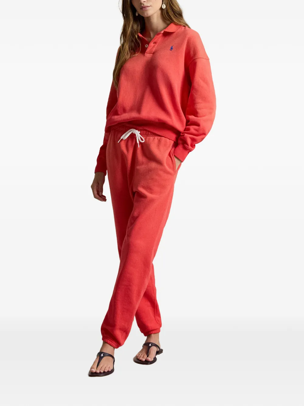 Logo-Embroidered Long-Sleeve Polo Shirt