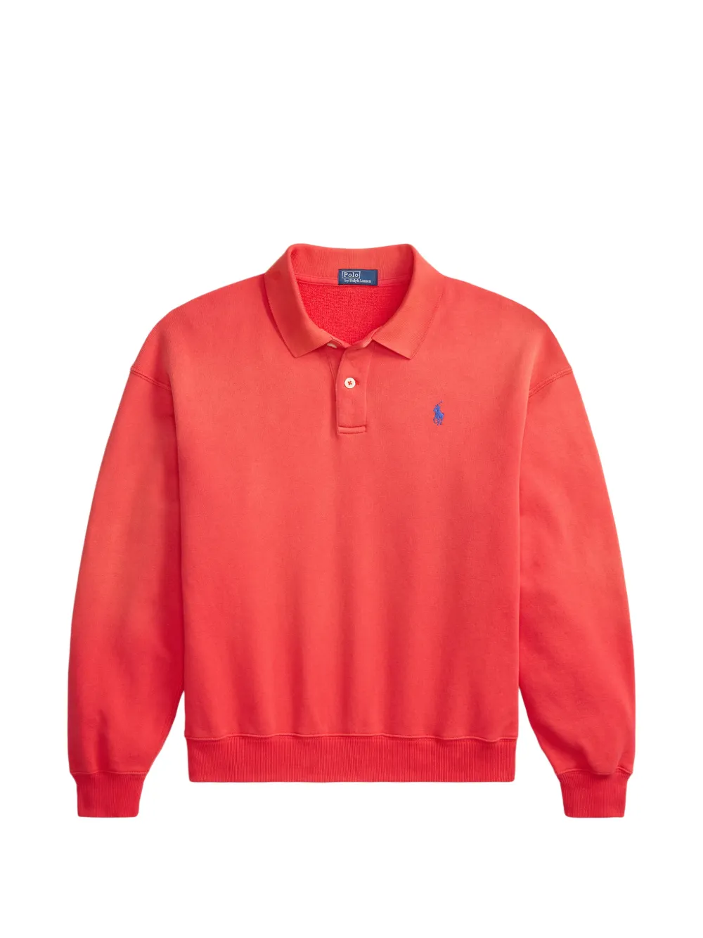 Polo Ralph Lauren Logo-embroidered Long-sleeve Polo Shirt In Red