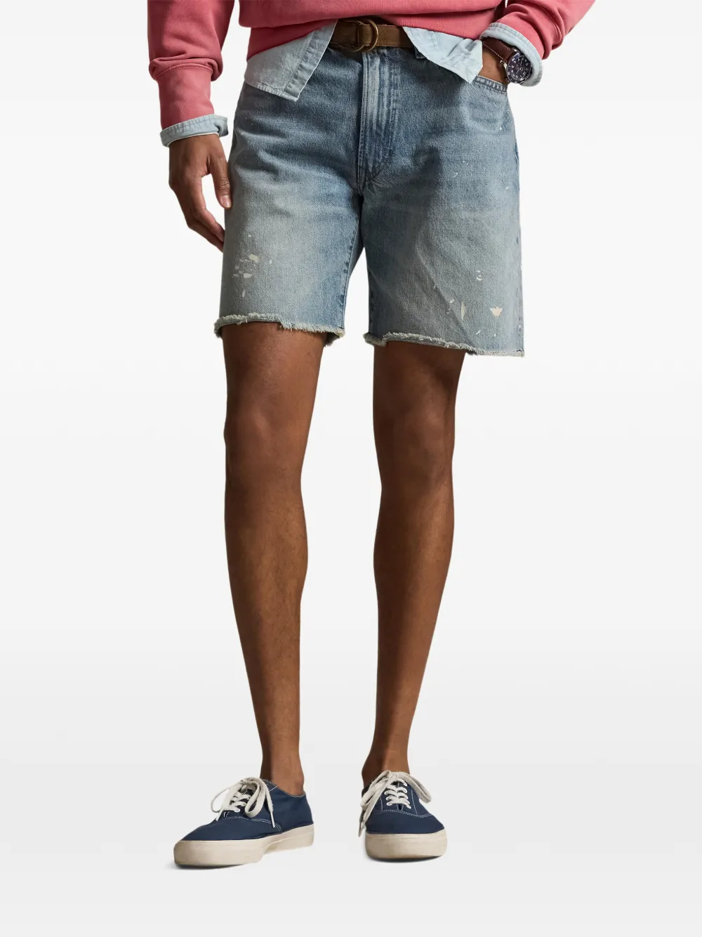 Polo Ralph Lauren Shorts met franje Blauw