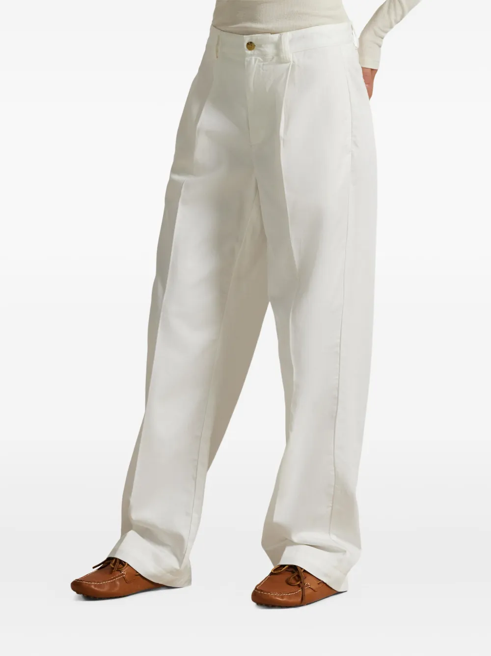 Polo Ralph Lauren Pleated Trousers In White