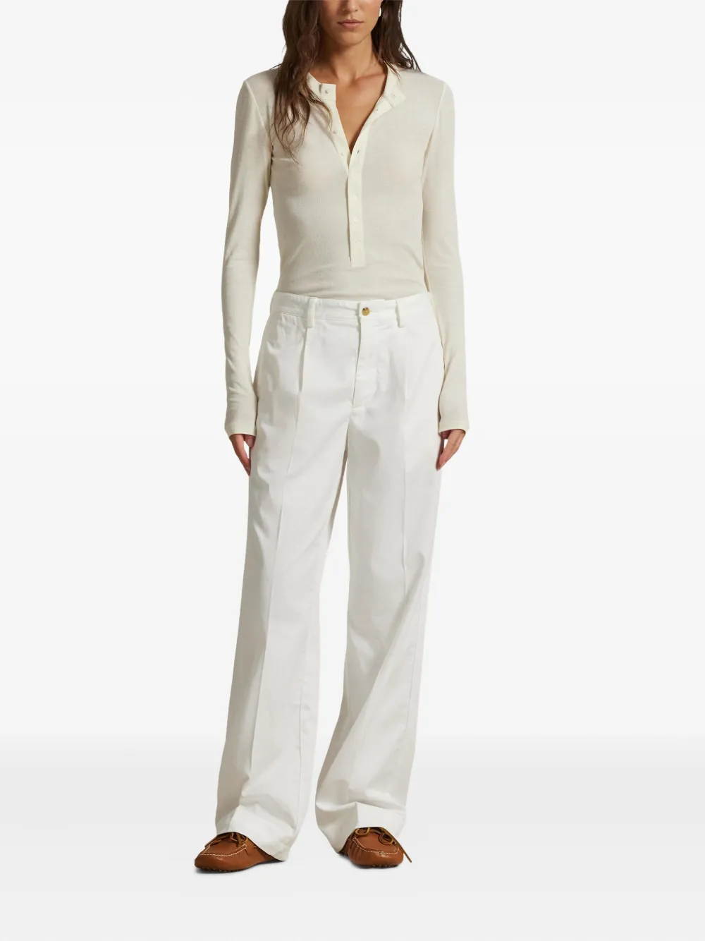 Polo Ralph Lauren Pleated Trousers In White