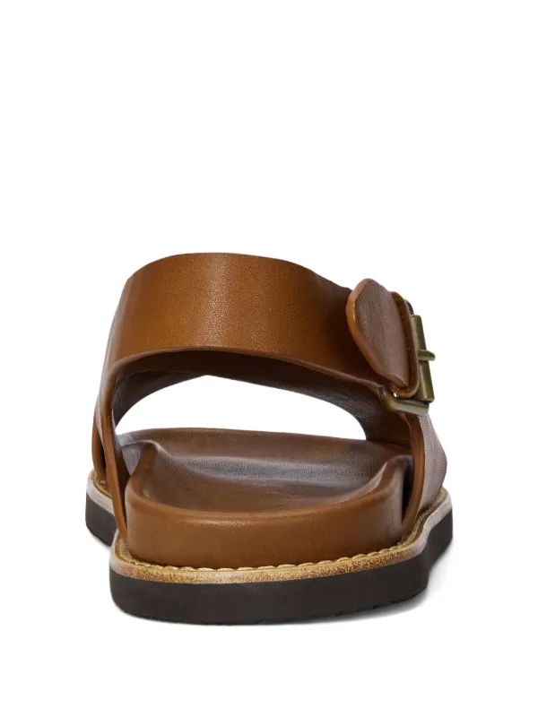 Polo Ralph Lauren Zane Leather Sandals | Brown | FARFETCH