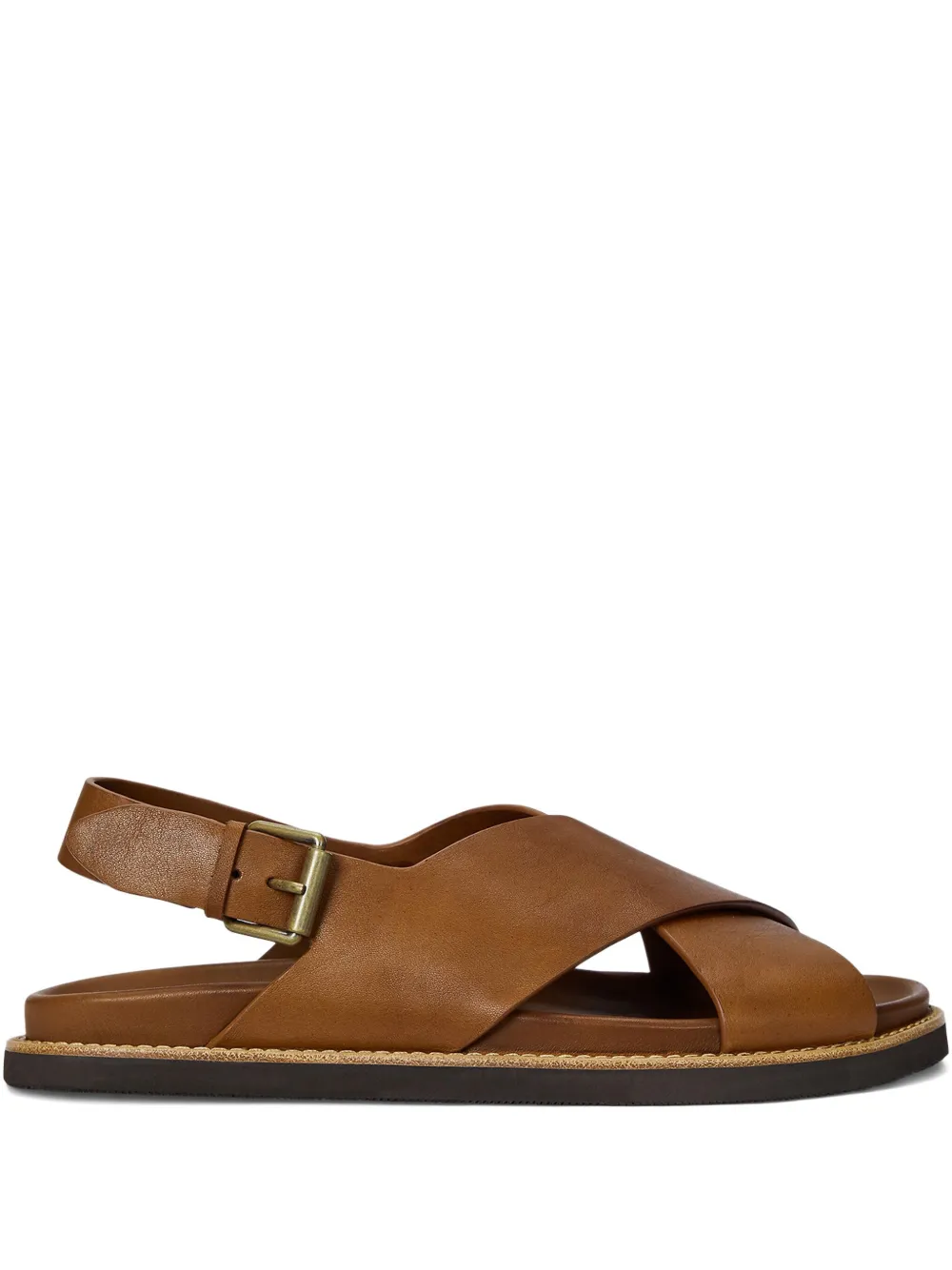 Polo Ralph Lauren Zane leren sandalen Bruin