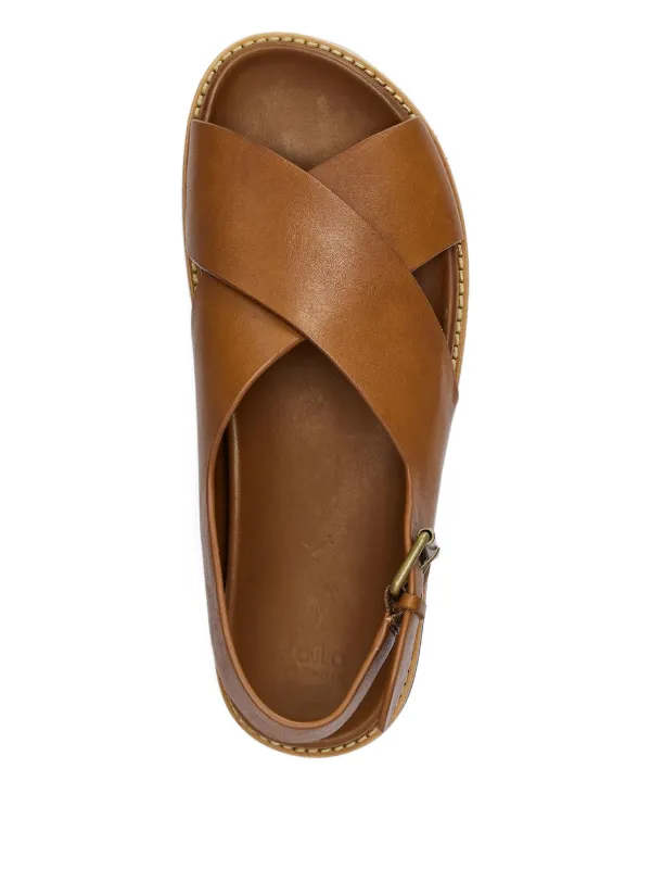 Polo Ralph Lauren Brown Zane サンダル Polo Ralph Lauren Zane Leather Sandals | Brown | FARFETCH