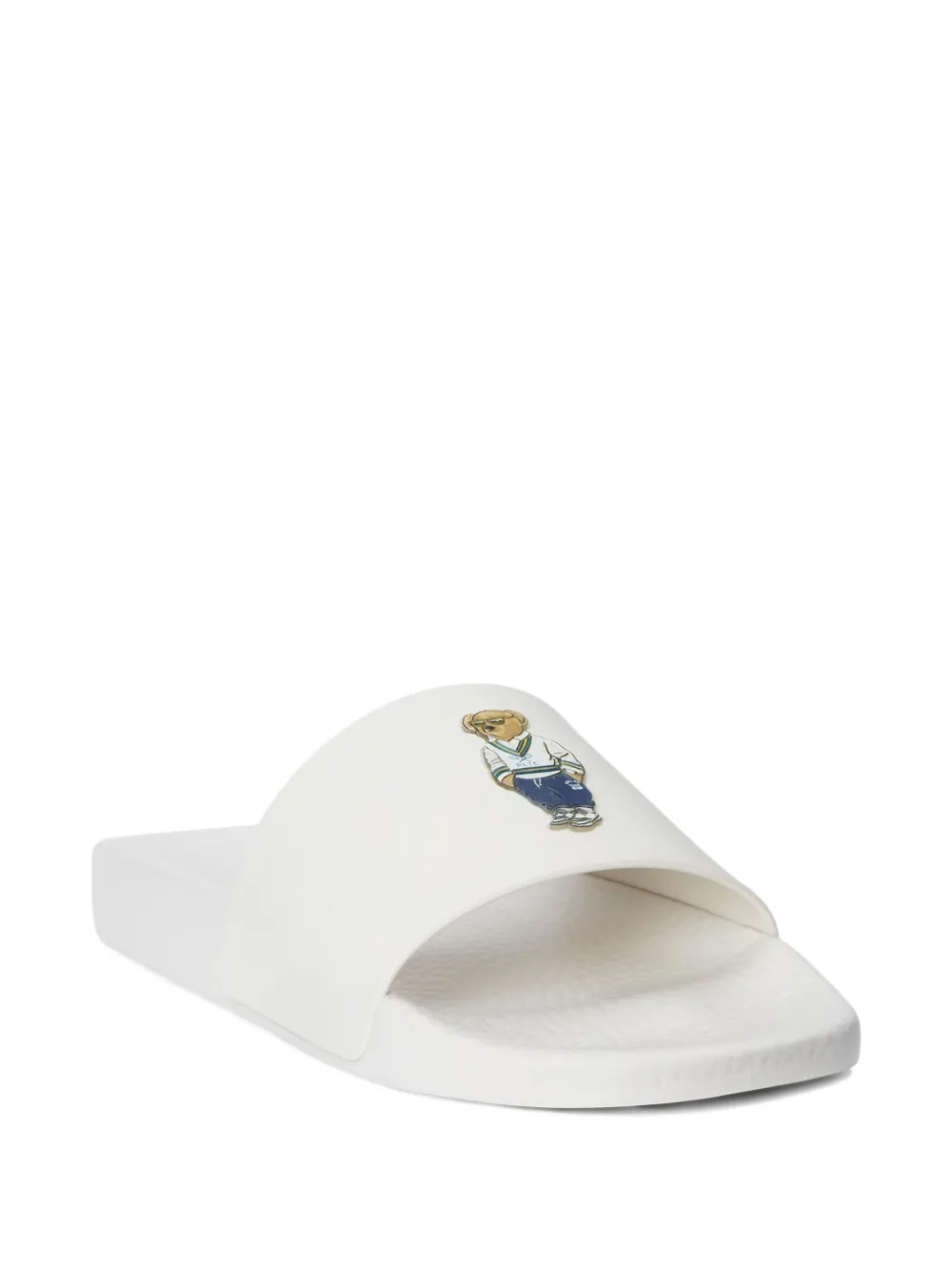 Polo Ralph Lauren Slippers met Polo Bear-patroon Wit