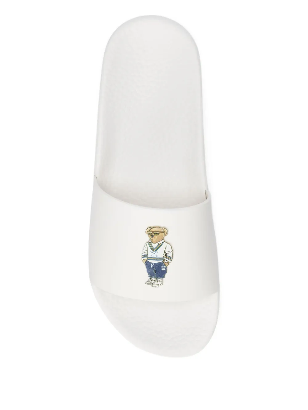Polo Ralph Lauren Slippers met Polo Bear-patroon Wit