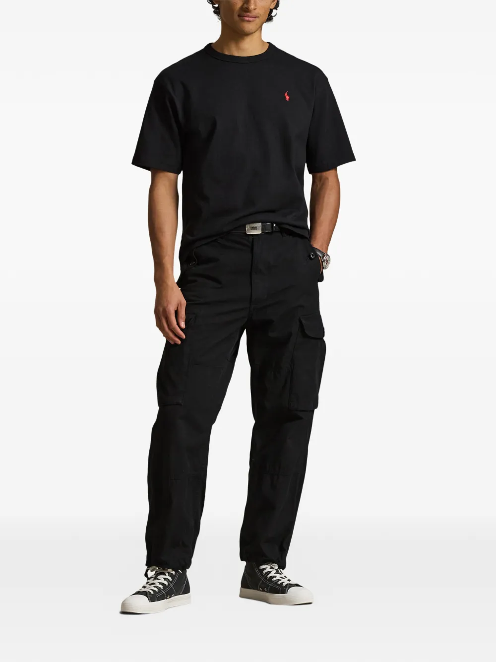 Polo Ralph Lauren T-shirt met geborduurd logo Zwart