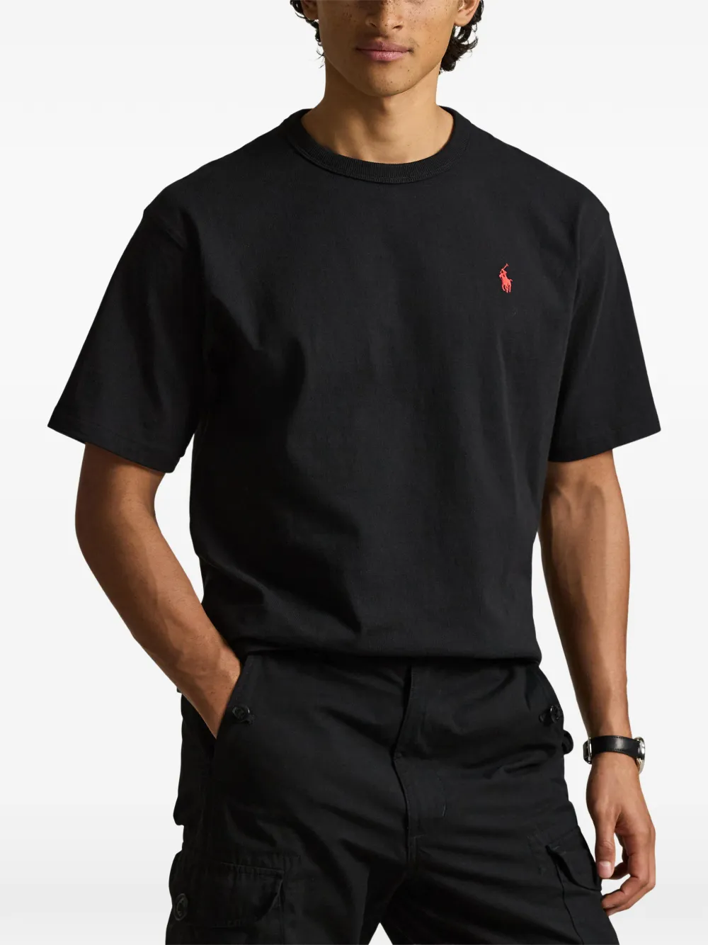 Polo Ralph Lauren T-shirt met geborduurd logo Zwart