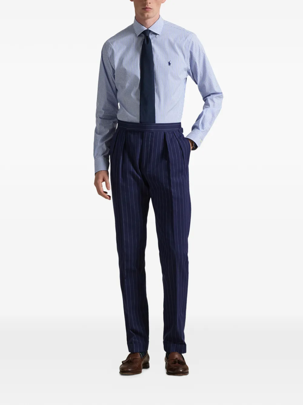 striped custom fit shirt