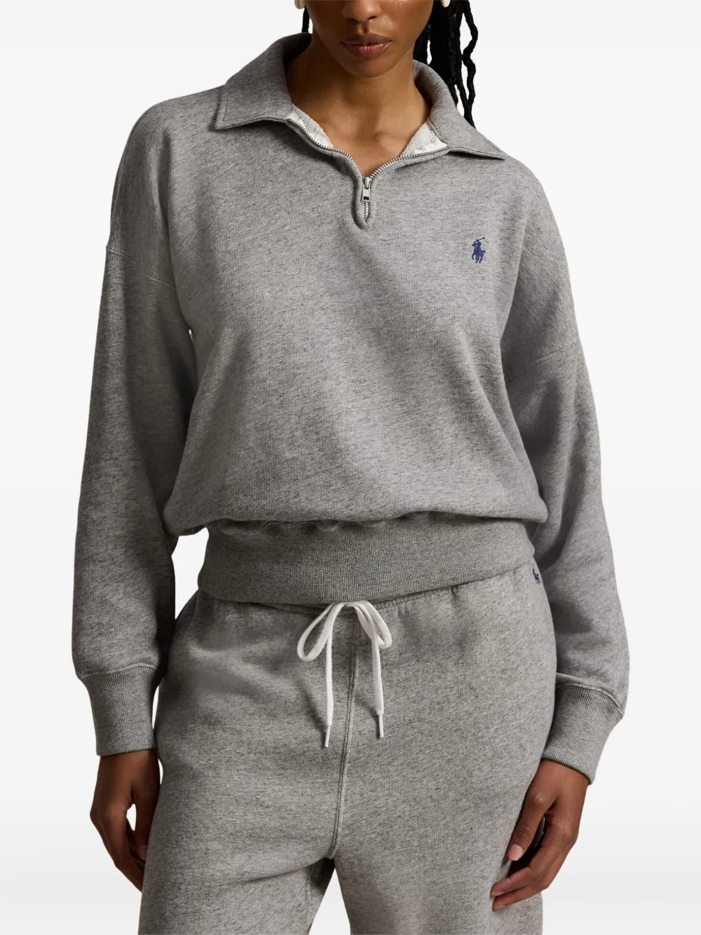 Polo Ralph Lauren Polo Pony-embroidered Sweatshirt In Gray