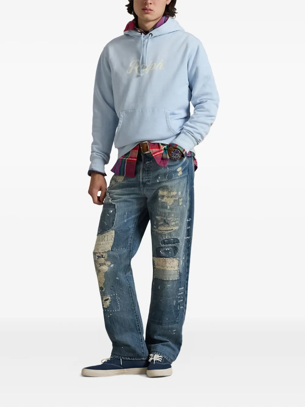 Polo Ralph Lauren Hoodie met logoprint en trekkoord Blauw