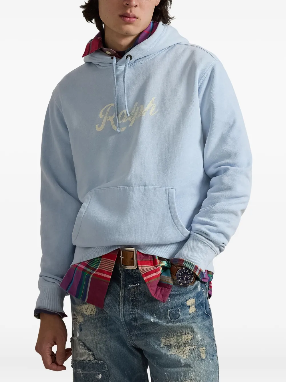Polo Ralph Lauren Hoodie met logoprint en trekkoord Blauw