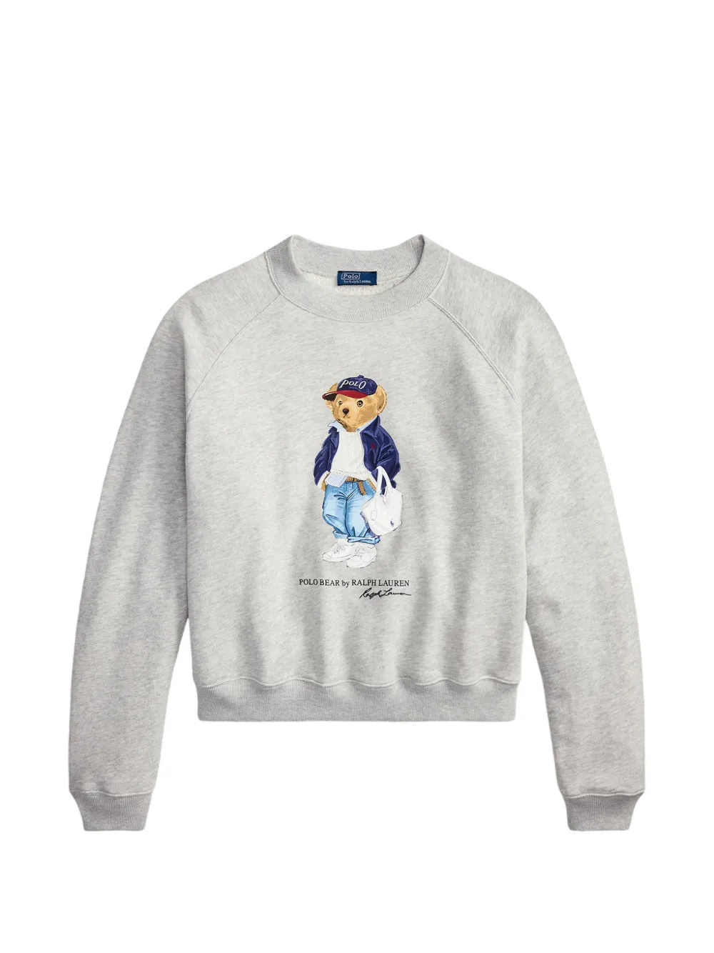 Polo Ralph Lauren bear print crewneck sweatshirt - Grigio