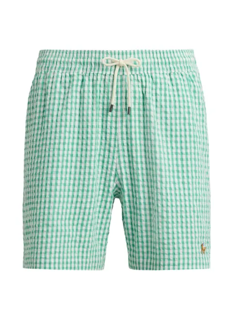 Polo Ralph Lauren gingham-pattern drawstring swim short