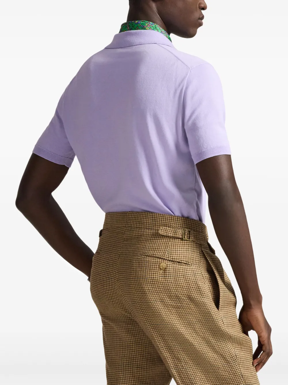 Polo Ralph Lauren Poloshirt met geborduurd kenmerkend Polo Pony patroon Paars