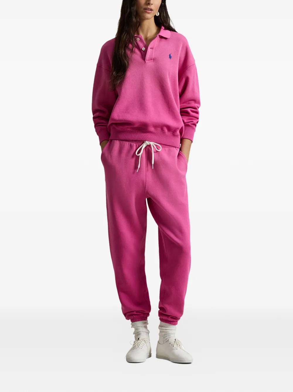  Polo Ralph Lauren Pantalon De Jogging En Polaire à Lien De Resserrage - Rose 