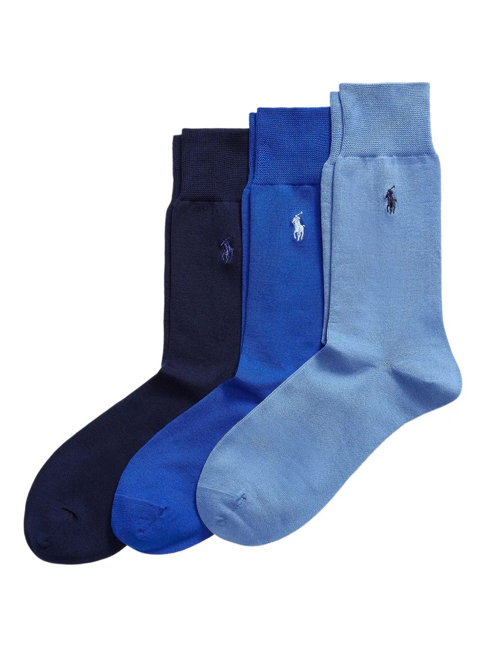 Polo Ralph Lauren Calzini a coste con ricamo (3 pezzi) - Blu