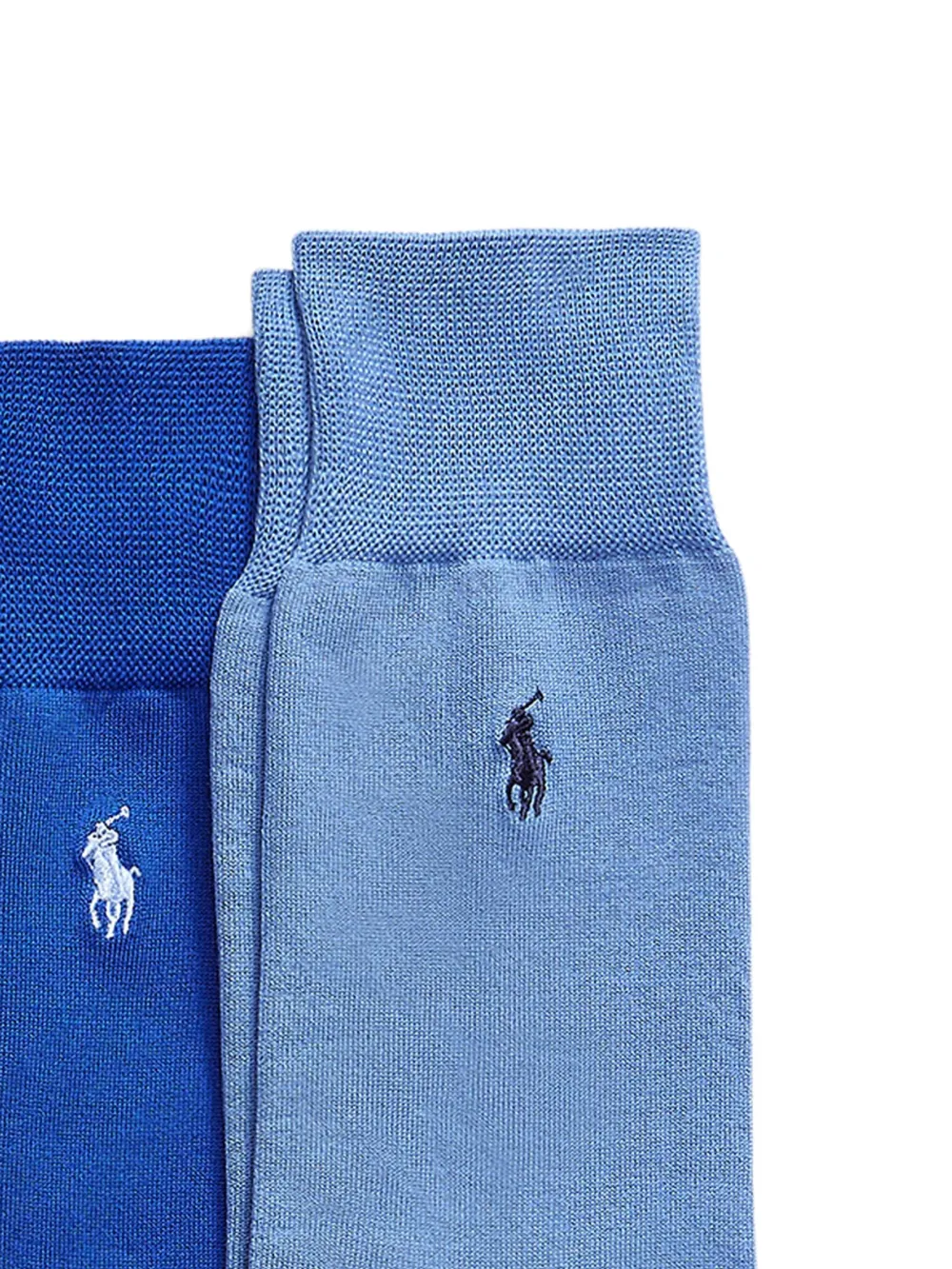Polo Ralph Lauren Drie paar geribbelde sokken met borduurwerk Blauw
