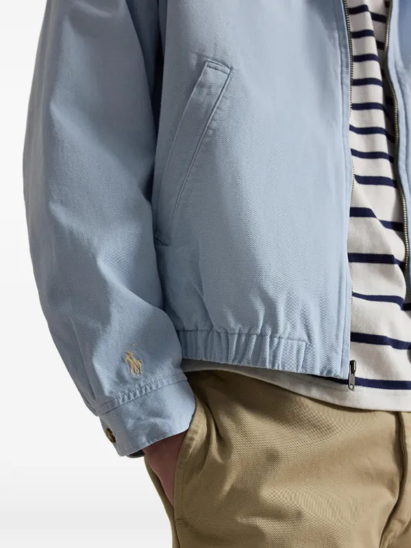 Polo Ralph Lauren Zipped embroidered-detail Jacket | Blue