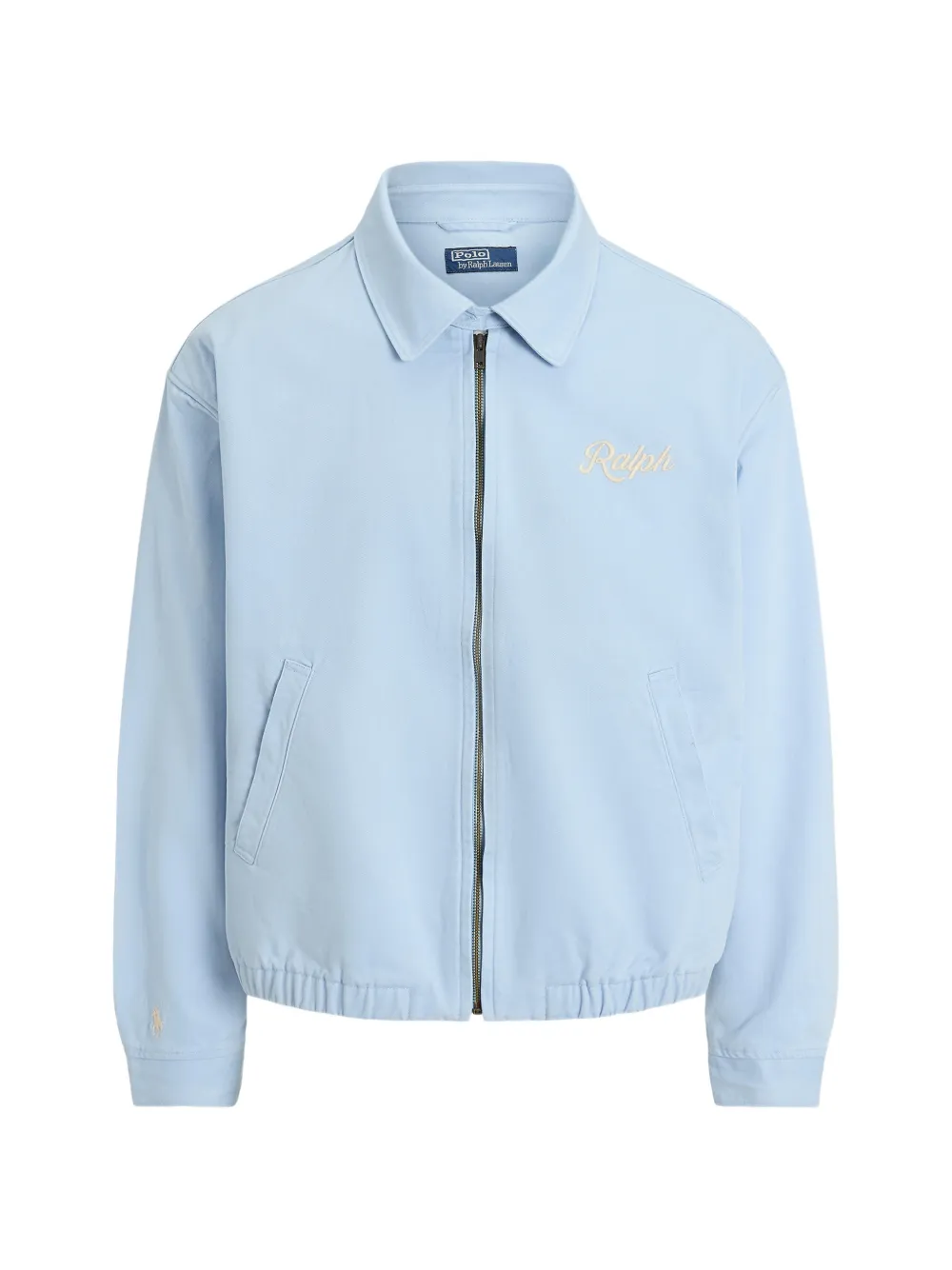 Polo Ralph Lauren zipped embroidered-detail windbreaker - Blue