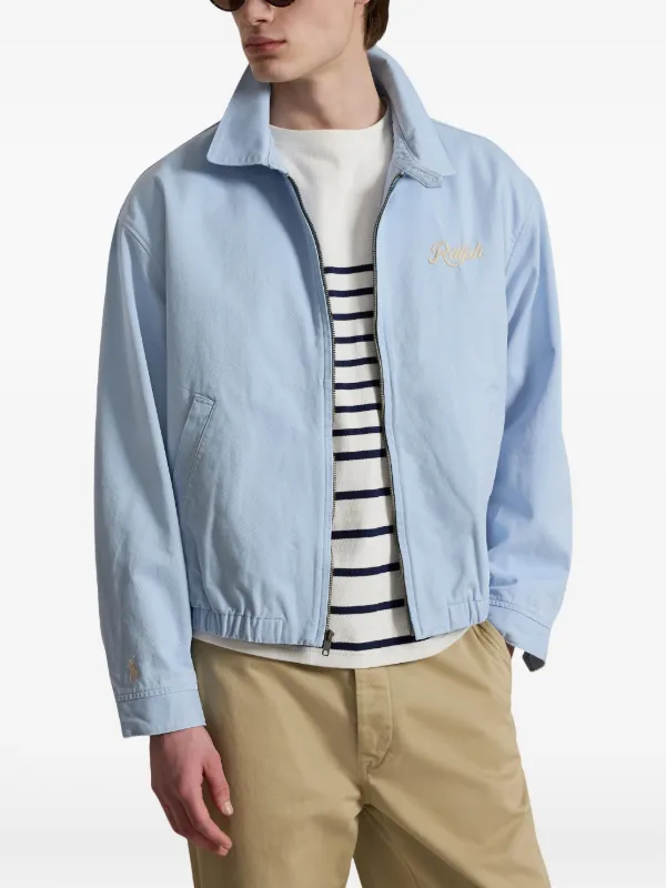 Polo Ralph Lauren Zipped embroidered-detail Jacket | Blue
