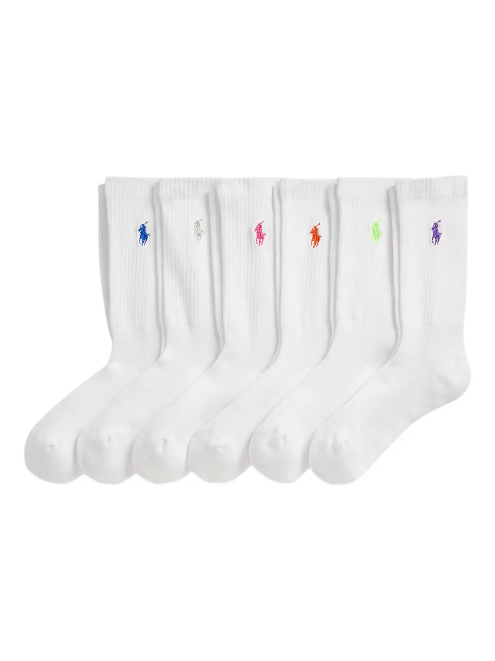 Polo Ralph Lauren Polo Pony-embroidered Socks (pack Of Six) In White