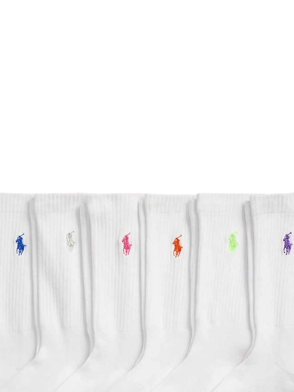 Polo Ralph Lauren Polo Pony-embroidered Socks (pack Of Six) In White