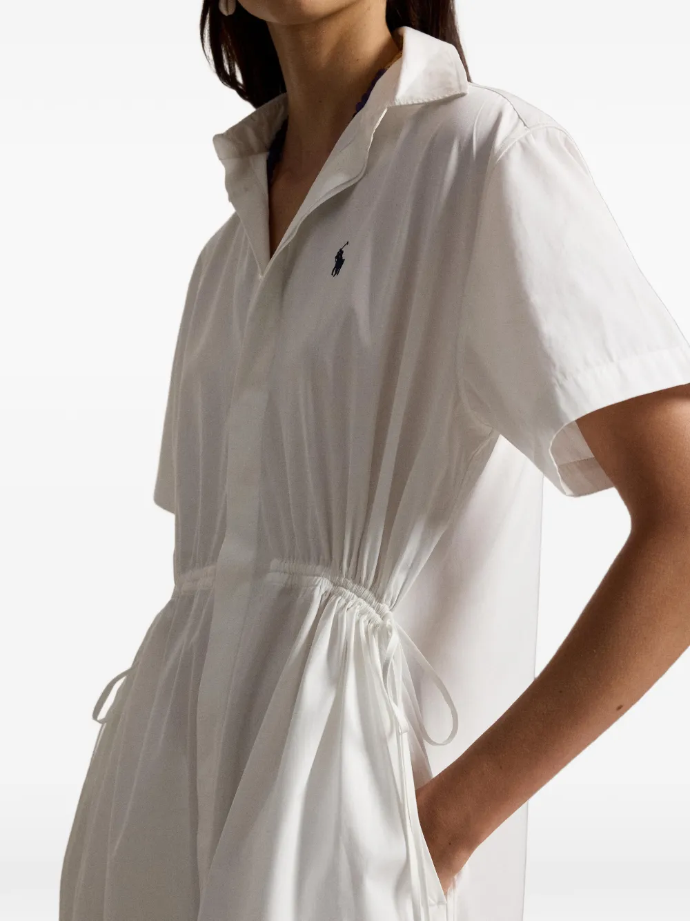 Polo Ralph Lauren Midi-jurk met trekkoord Wit