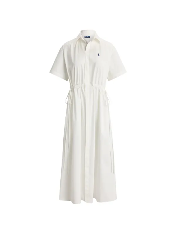ralph lauren white midi dress Polo Ralph Lauren Drawstring Midi Dress | White