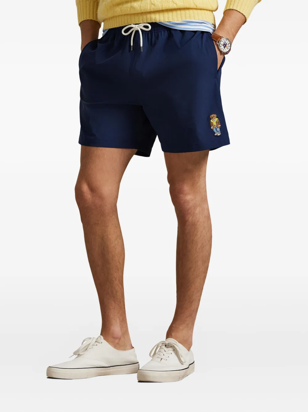 Polo Ralph Lauren Zwembroek met borduurwerk en trekkoord Blauw