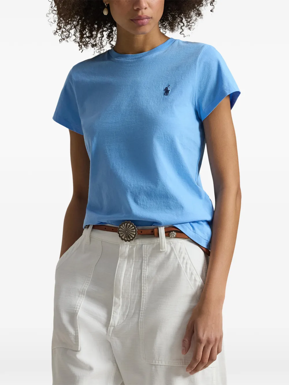 Polo Ralph Lauren T-shirt met ronde hals en borduurwerk Blauw