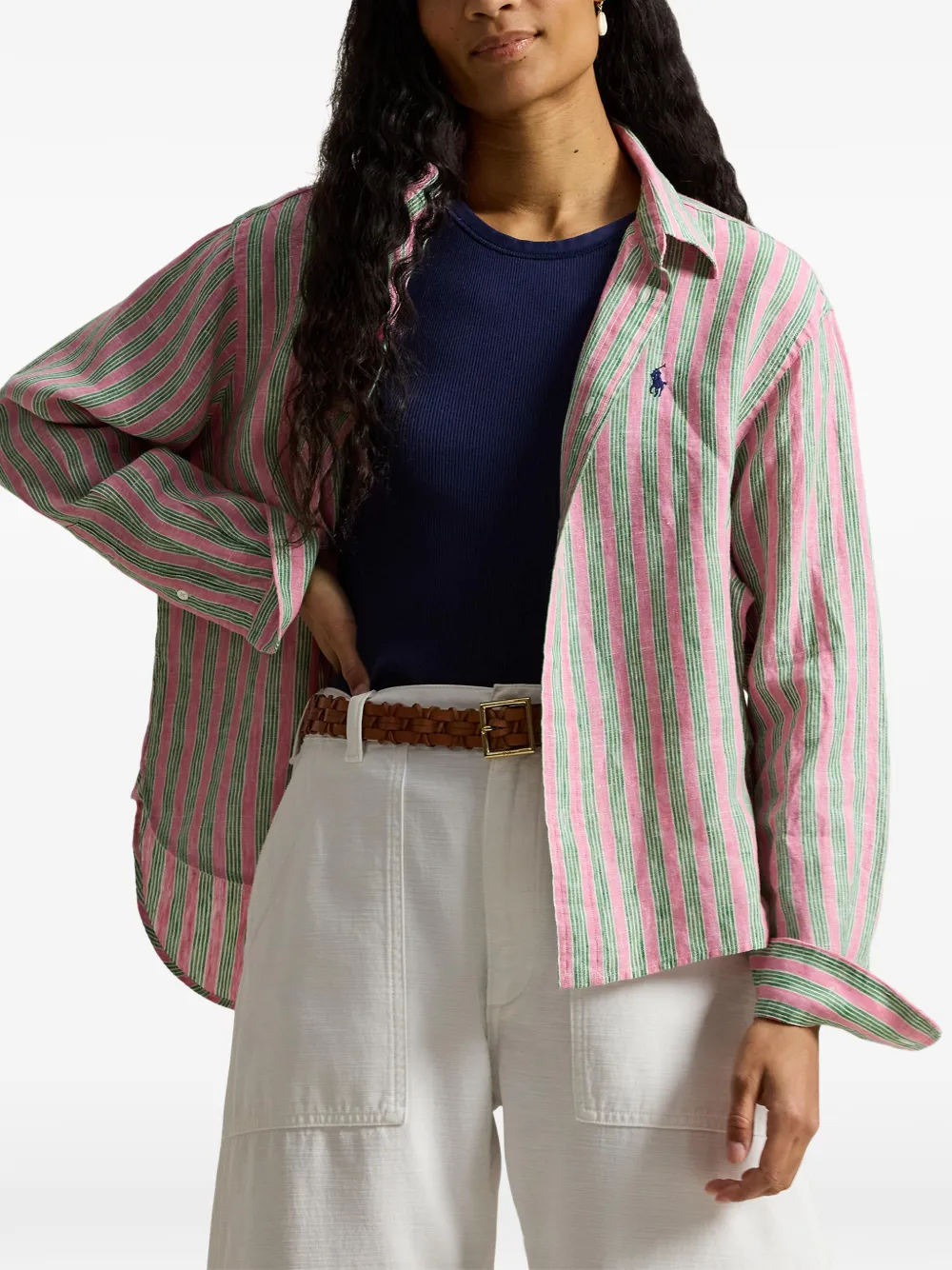 Polo Ralph Lauren Overhemd met geborduurd logo Roze