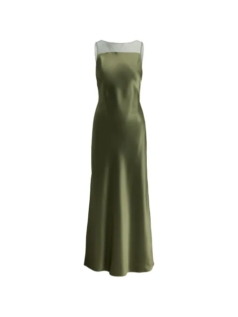 Polo Ralph Lauren sheer-panel satin dress