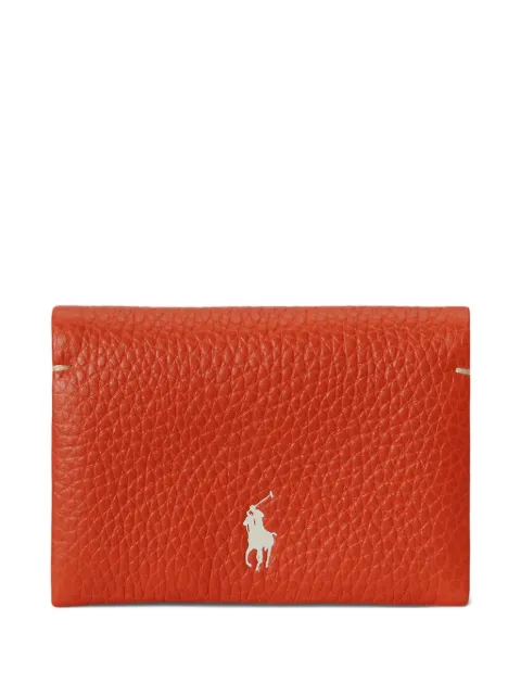 Polo Ralph Lauren pebbled leather snap wallet