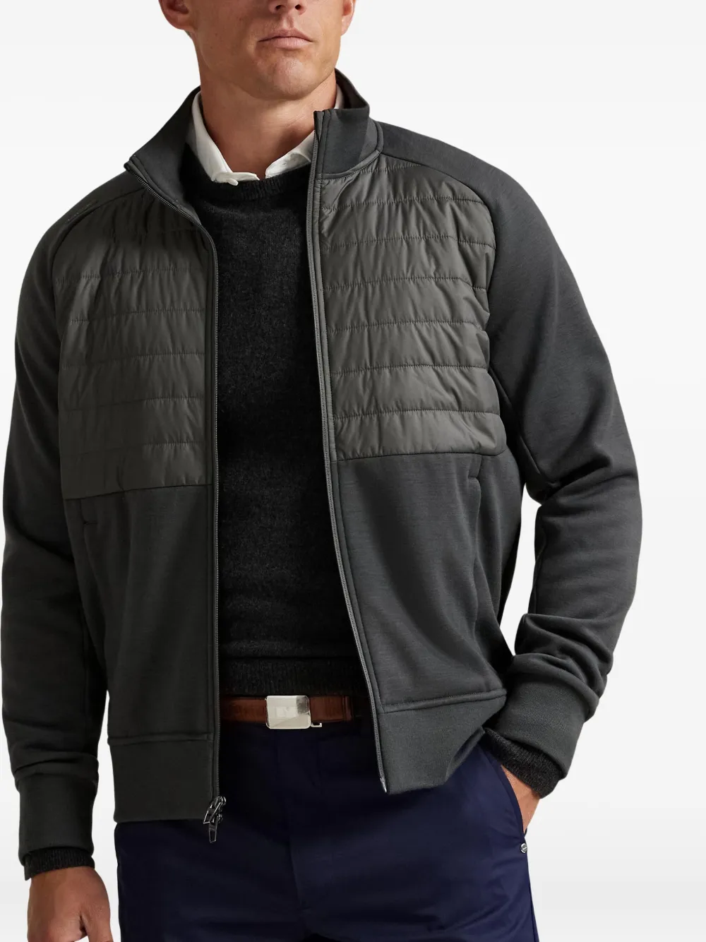 RLX Ralph Lauren Hybrid jack met opstaande kraag Grijs