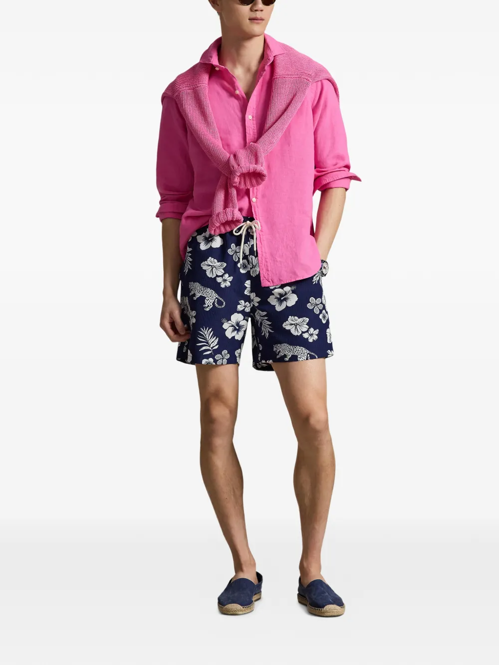 Polo Ralph Lauren Zwembroek met bloemenprint Blauw