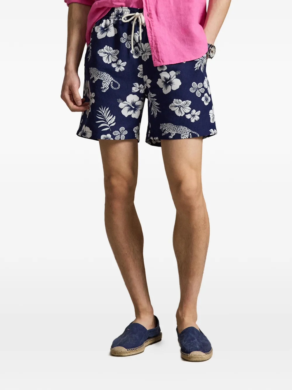 Polo Ralph Lauren Zwembroek met bloemenprint Blauw