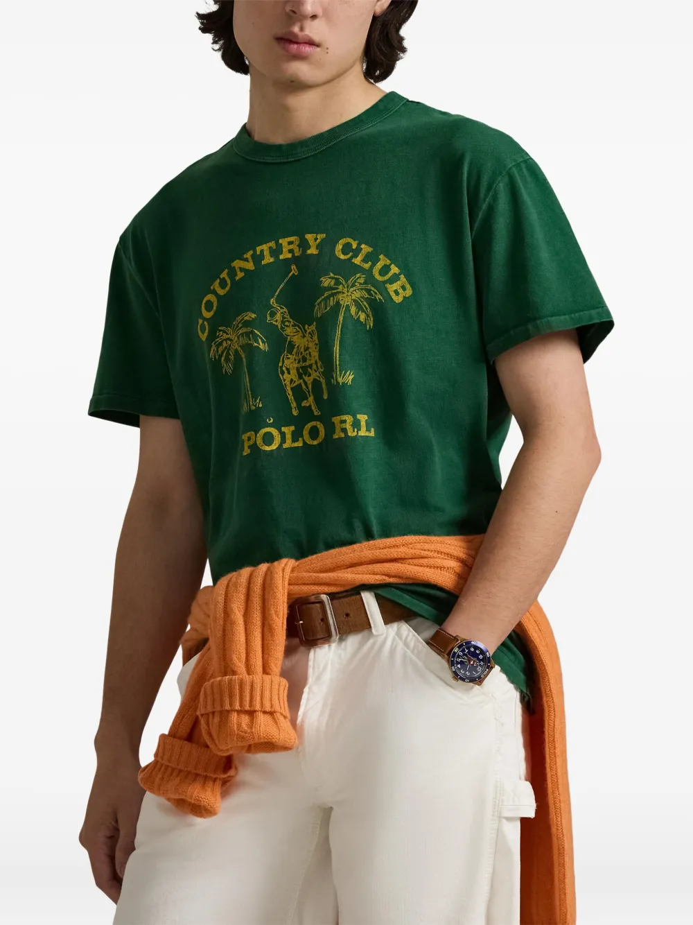 Polo Ralph Lauren T-shirt met grafische print Groen