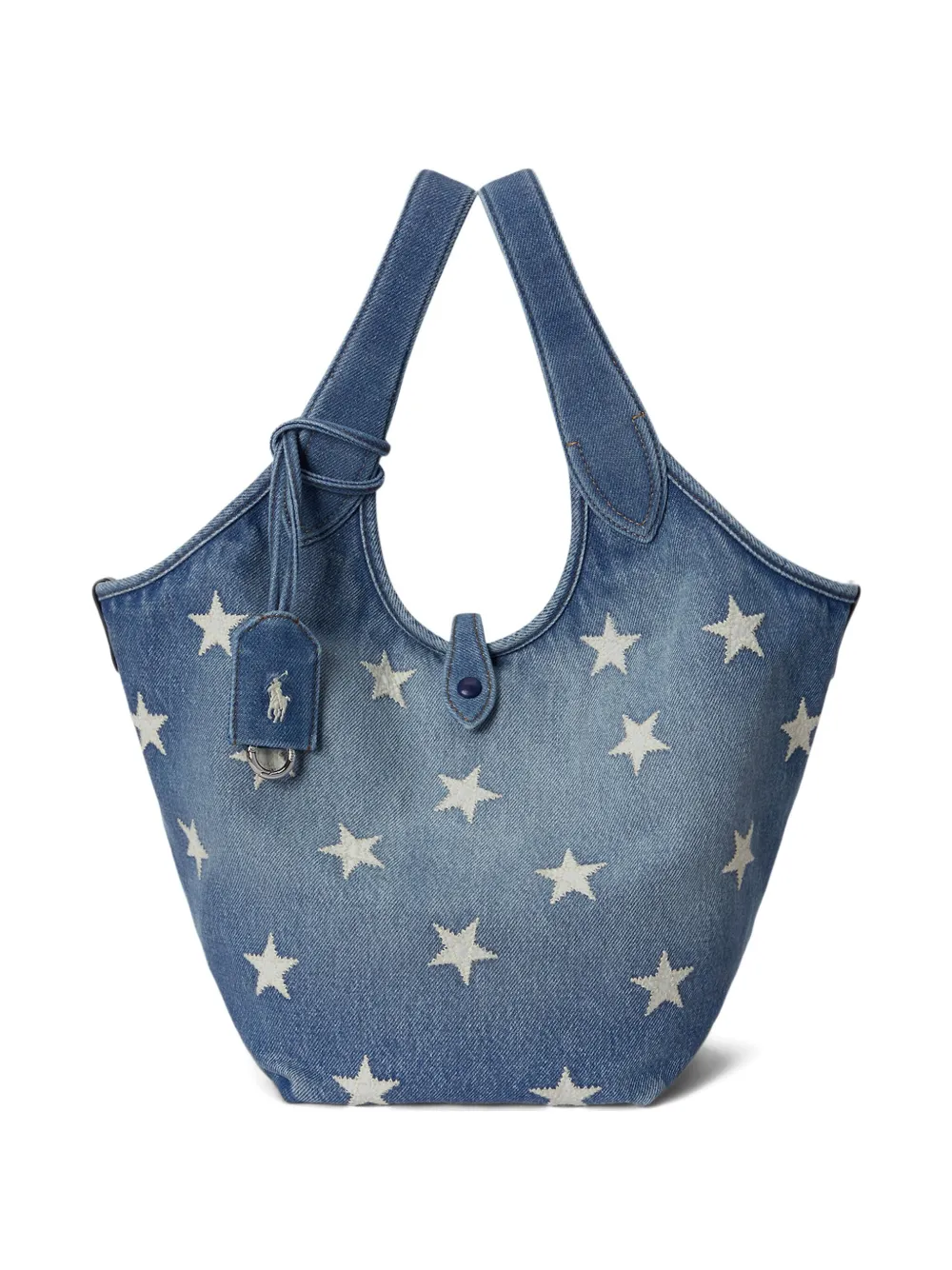 Polo Ralph Lauren Embroidered-star Tote Bag In Blue