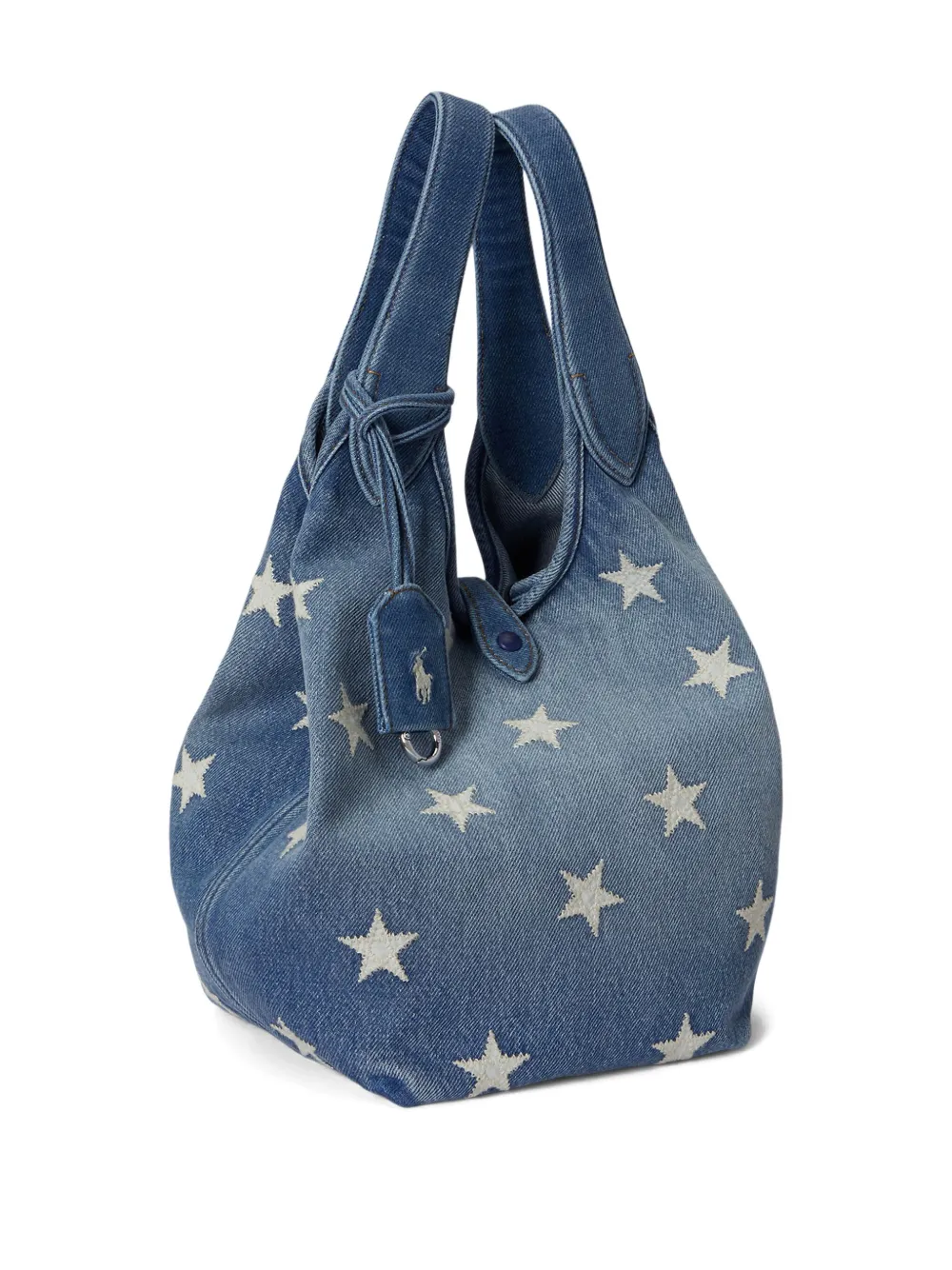 Polo Ralph Lauren Embroidered-star Tote Bag In Blue