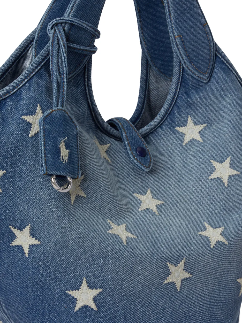 Polo Ralph Lauren Embroidered-star Tote Bag In Blue