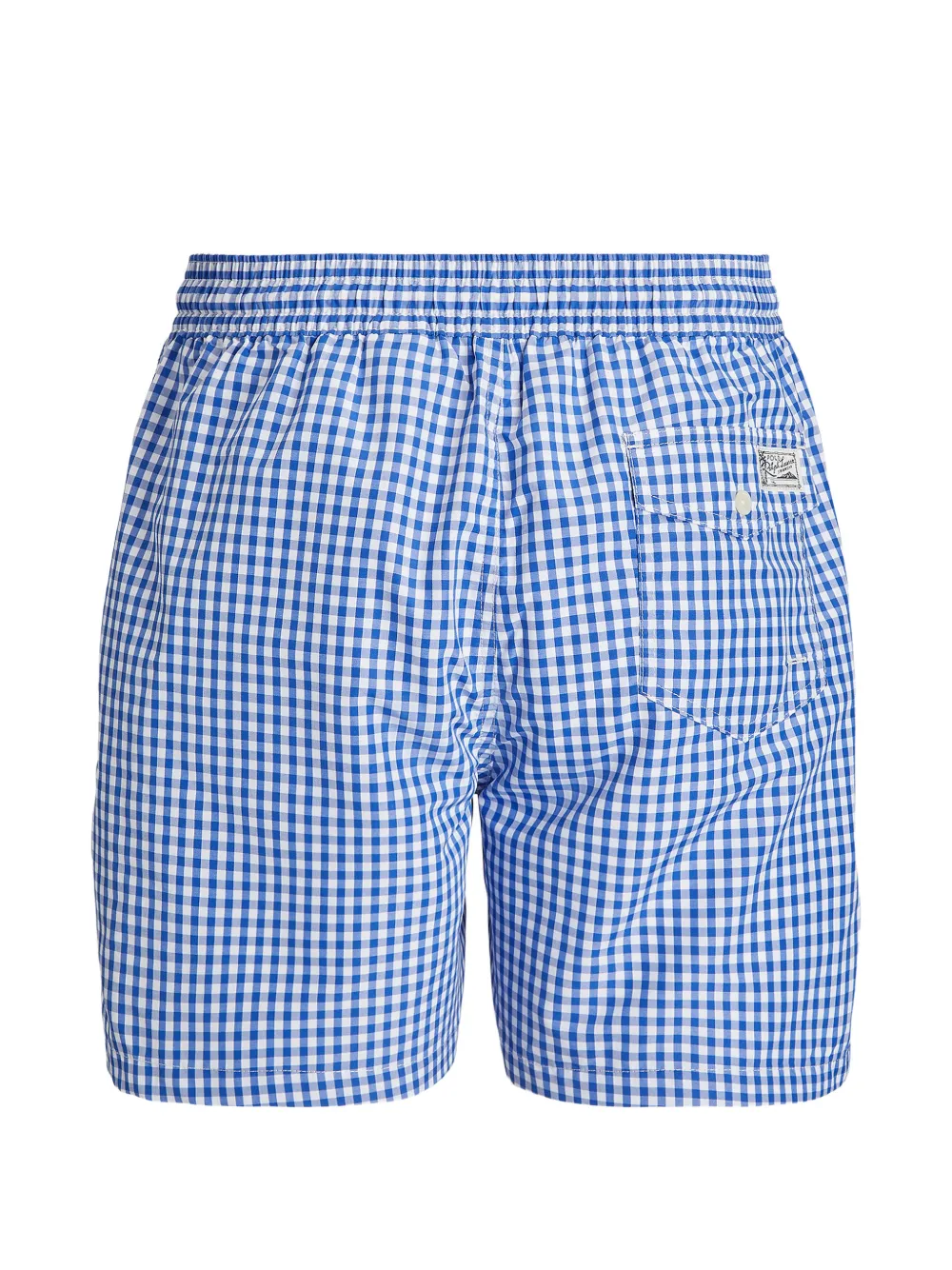  Polo Ralph Lauren Gingham Embroidered Swim Trunks - Blue 