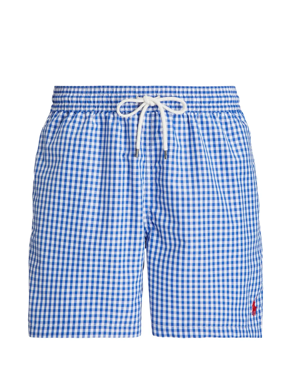 Polo Ralph Lauren gingham embroidered swim trunks - Blu