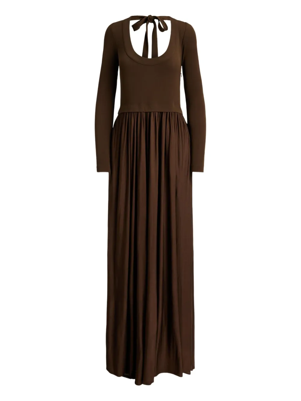 Polo Ralph Lauren Abito lungo con inserti - Marrone