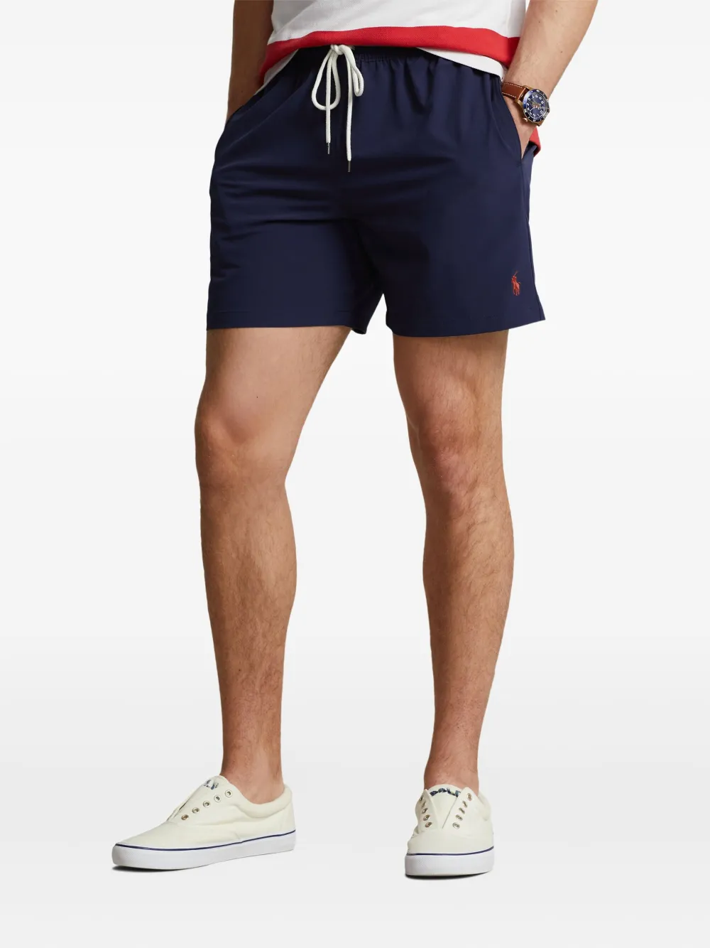 Polo Ralph Lauren Embroidered Swim Shorts In Blue